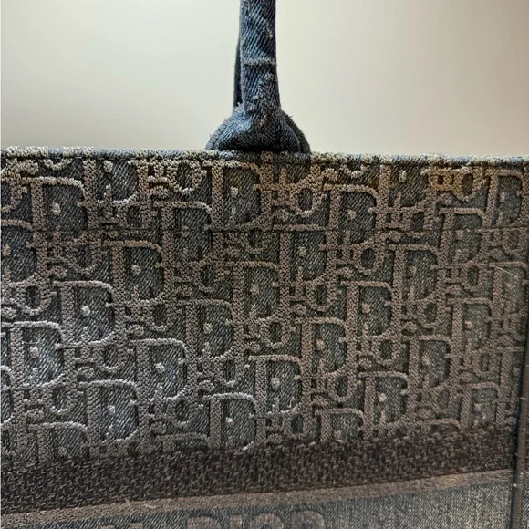 Christian Dior Large Denim Book Tote - Picture 3 of 15